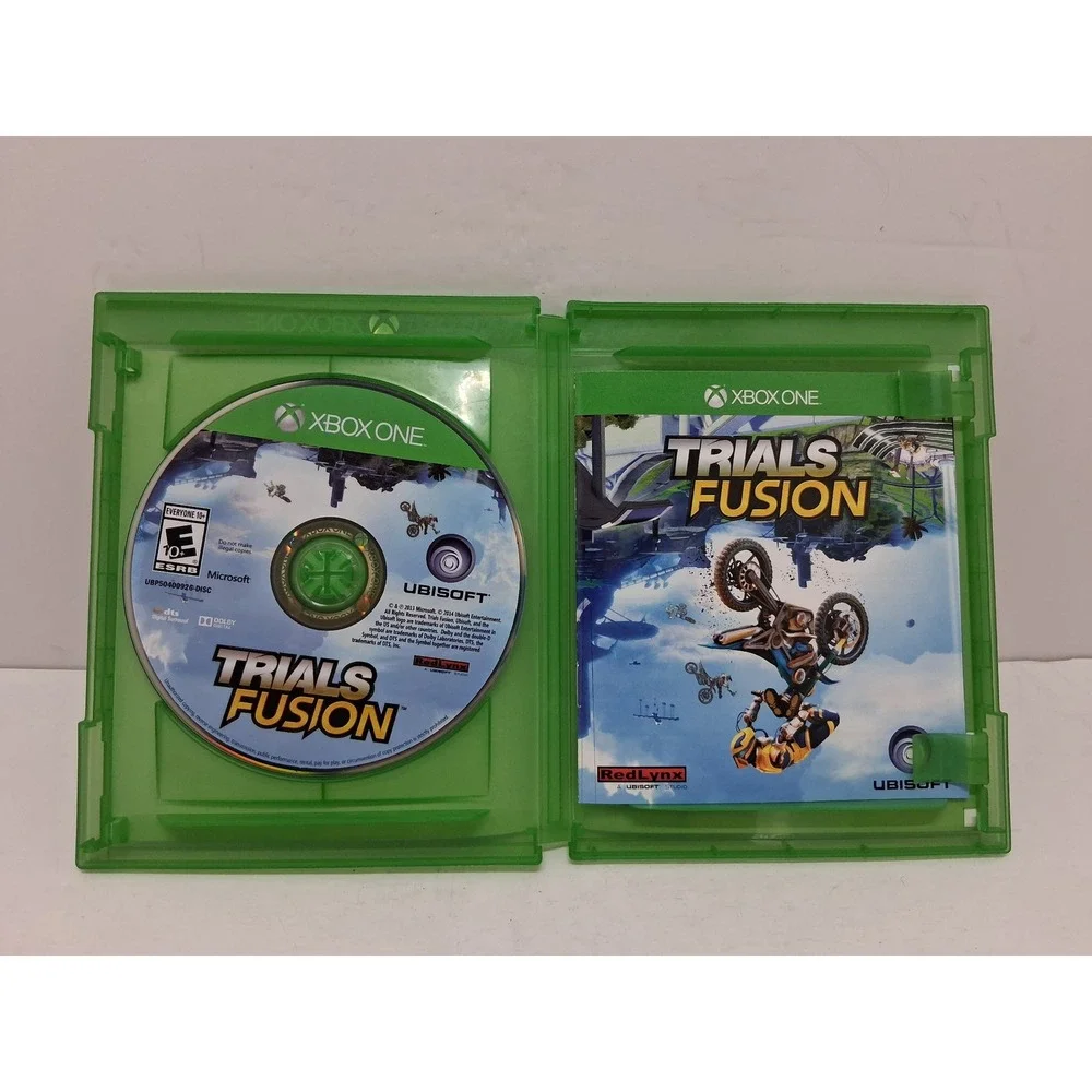 Trials Fusion Xbox One Ubisoft RedLynx Motocross Racing Game Physical Disc CIB